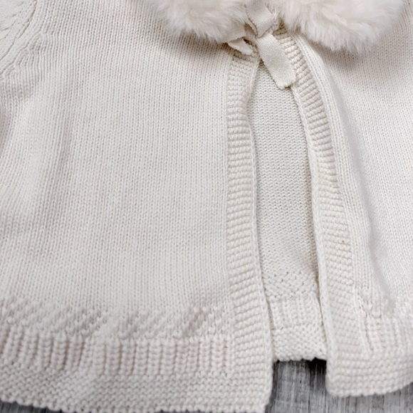 New Faux Fur White Shrug Cardigan - Picture 3 of 4